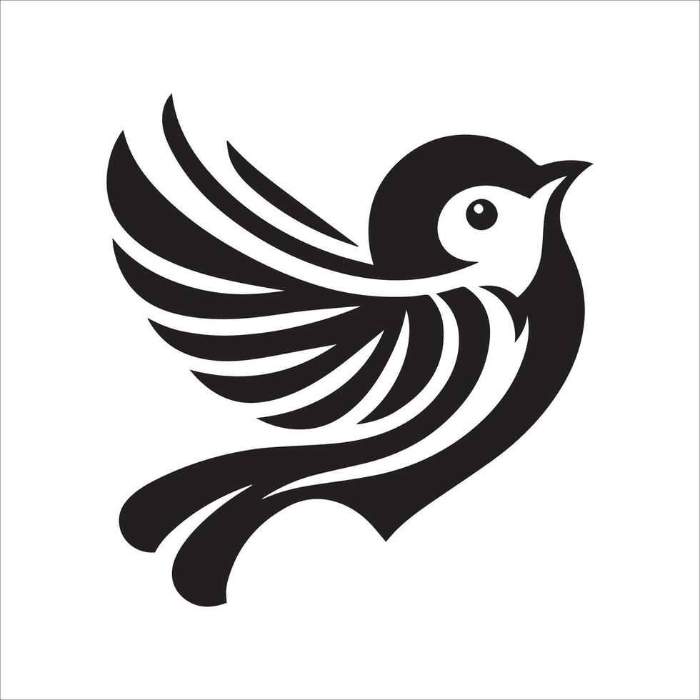 Bird silhouette art vector