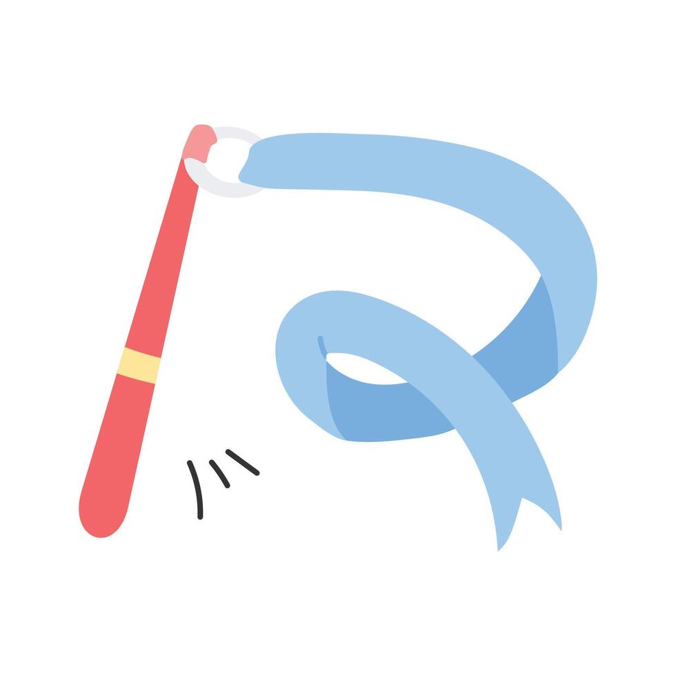 Gymnastics ribbon , rhythmic gymnastics performances and competitions vector