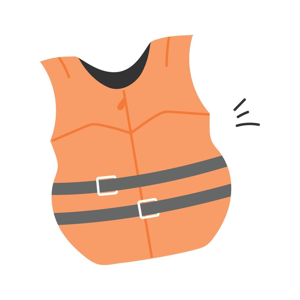 A life vest icon, water sports, providing flotation and safety vector
