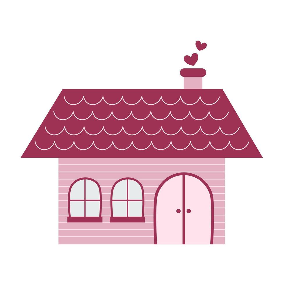 Cute cozy house doodle vector