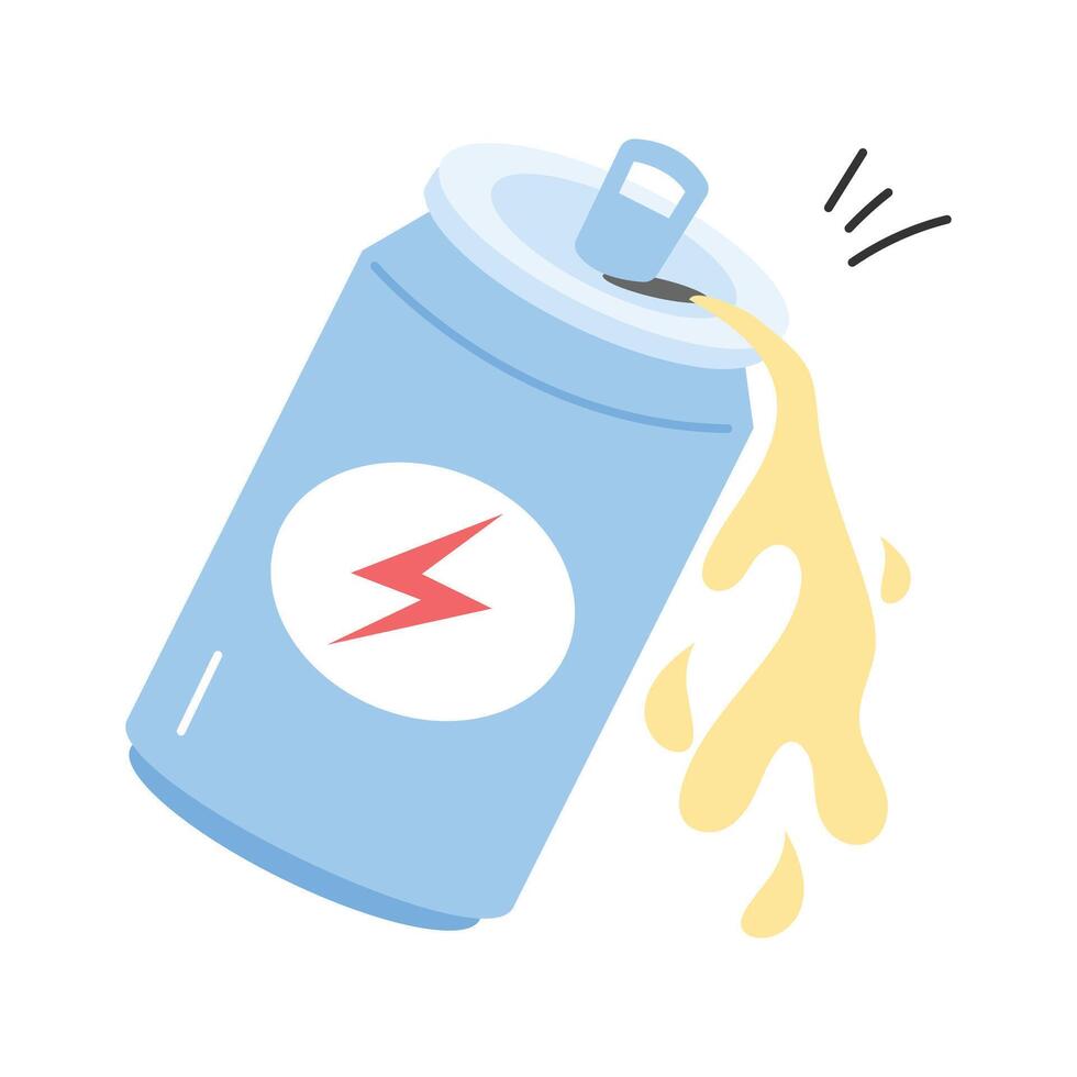 Protein shake, flat style icon of energy drink, customizable vector