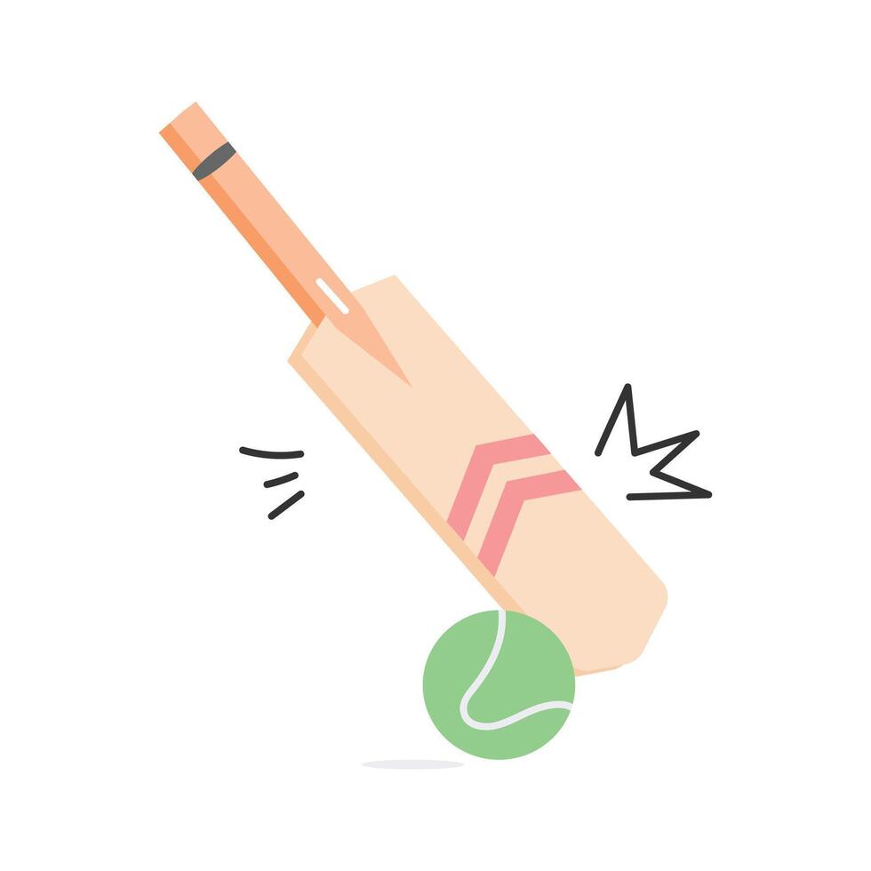 Easy to use hand drawn icon of cricket bat vector