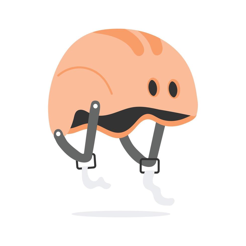 A hand drawn icon of cycling helmet, ready to use vector