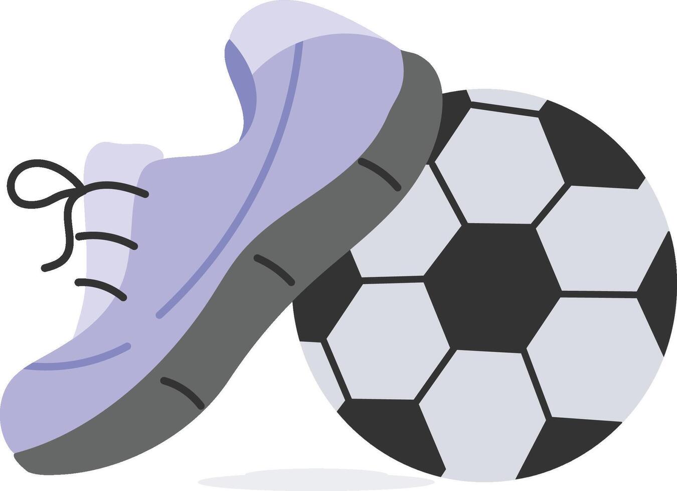 An icon of soccer shoes and football in modern style vector