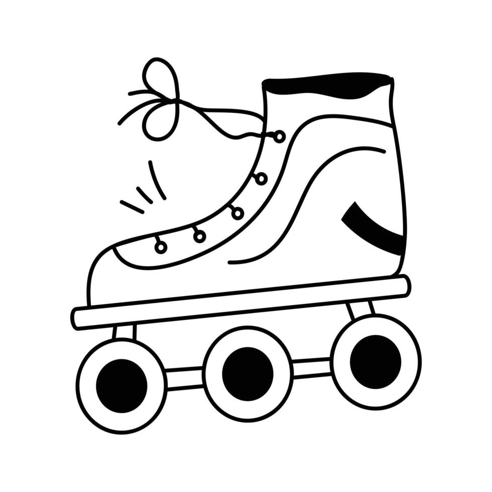 Versatile roller skates icon for speed, fun, and smooth outdoor movement vector