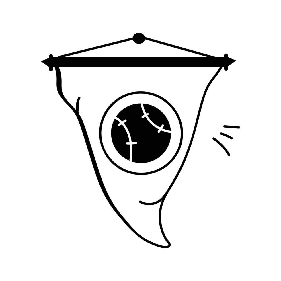 An icon of sports flag in modern style, ready to use icon vector