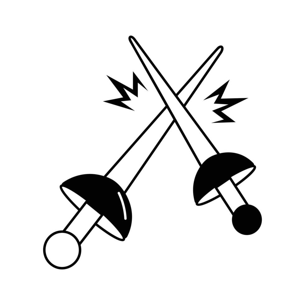 Download this amazing icon of fencing sword, ready for premium use vector
