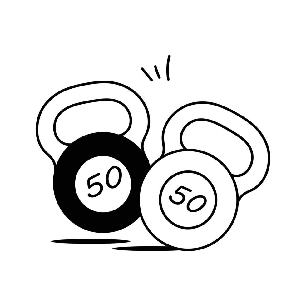 Download this premium icon of gym kettlebell, weight ball design vector