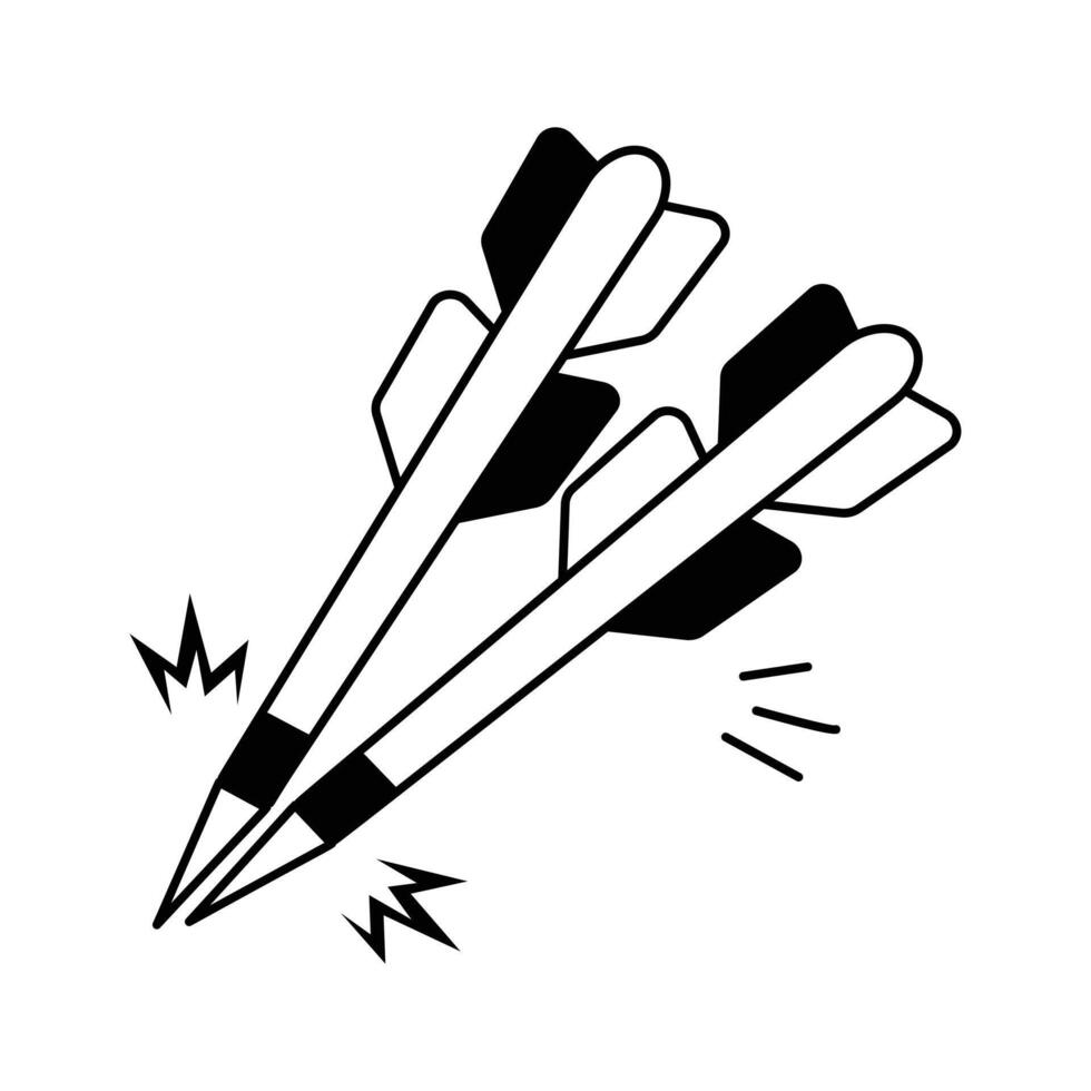 Grab this amazing hand drawn icon of archer arrows vector