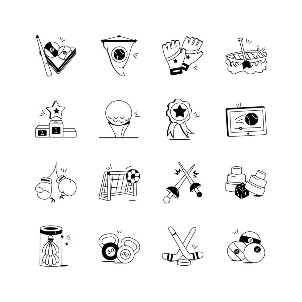 This set of sports icons is perfect for websites, apps, and presentations vector