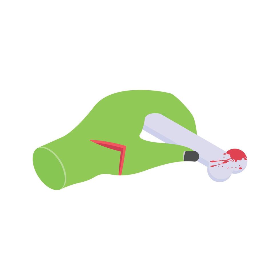 An isometric icon of halloween hand in editable style vector