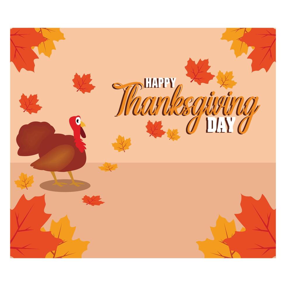 Happy Thanksgiving Day. Flat modern illustration vector