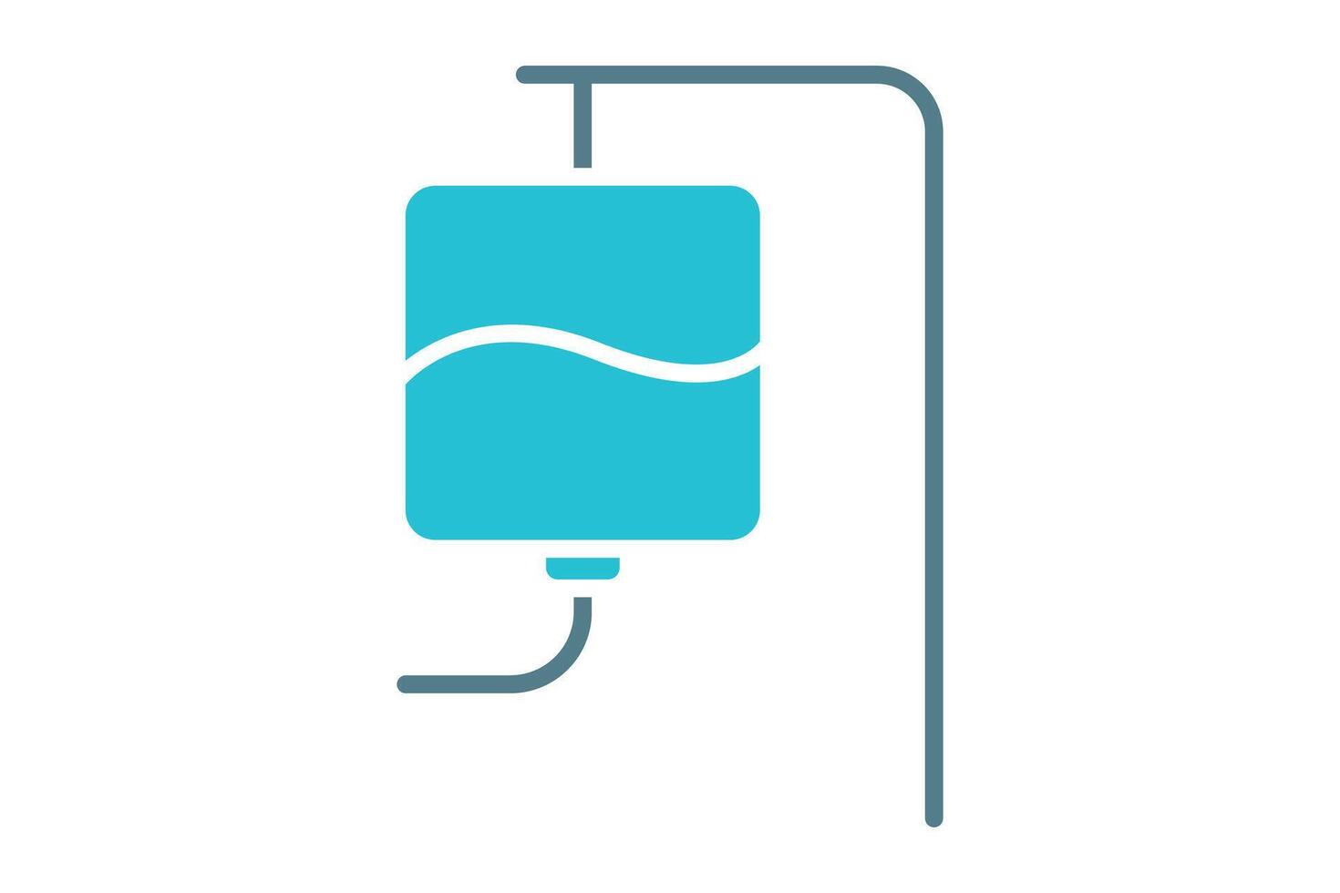 Infusion icon. solid icon style. icon related to medical. health elements illustration vector