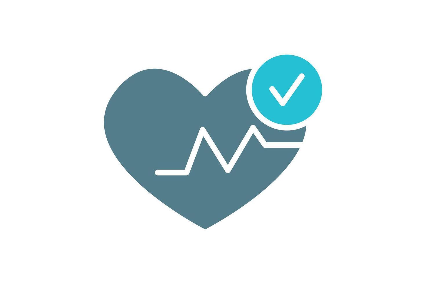 Heartbeat icon. solid icon style. icon related to medical. health elements illustration vector