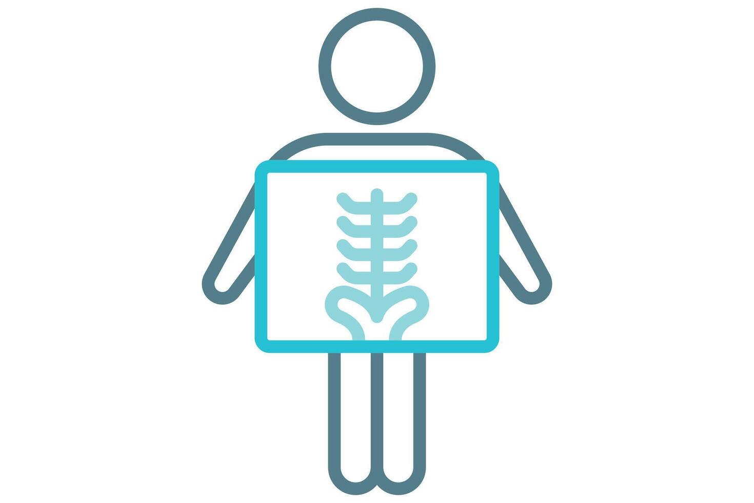 X Ray icon. line icon style. icon related to medical. health elements illustration vector