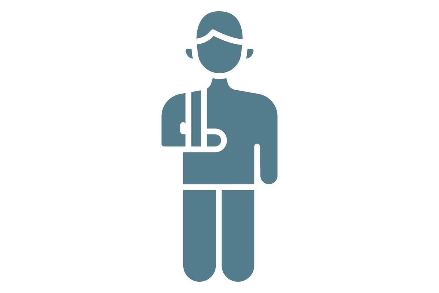 Accident icon. solid icon style. icon related to medical. health elements illustration vector