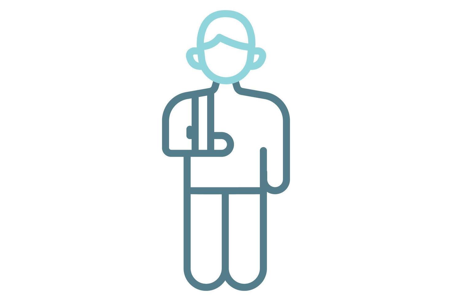 Accident icon. line icon style. icon related to medical. health elements illustration vector