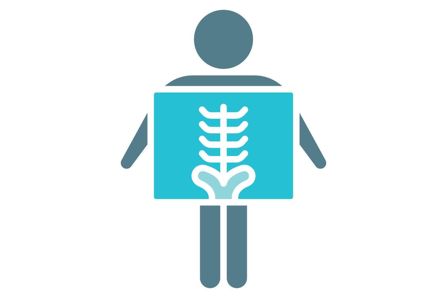 X Ray icon. solid icon style. icon related to medical. health elements illustration vector
