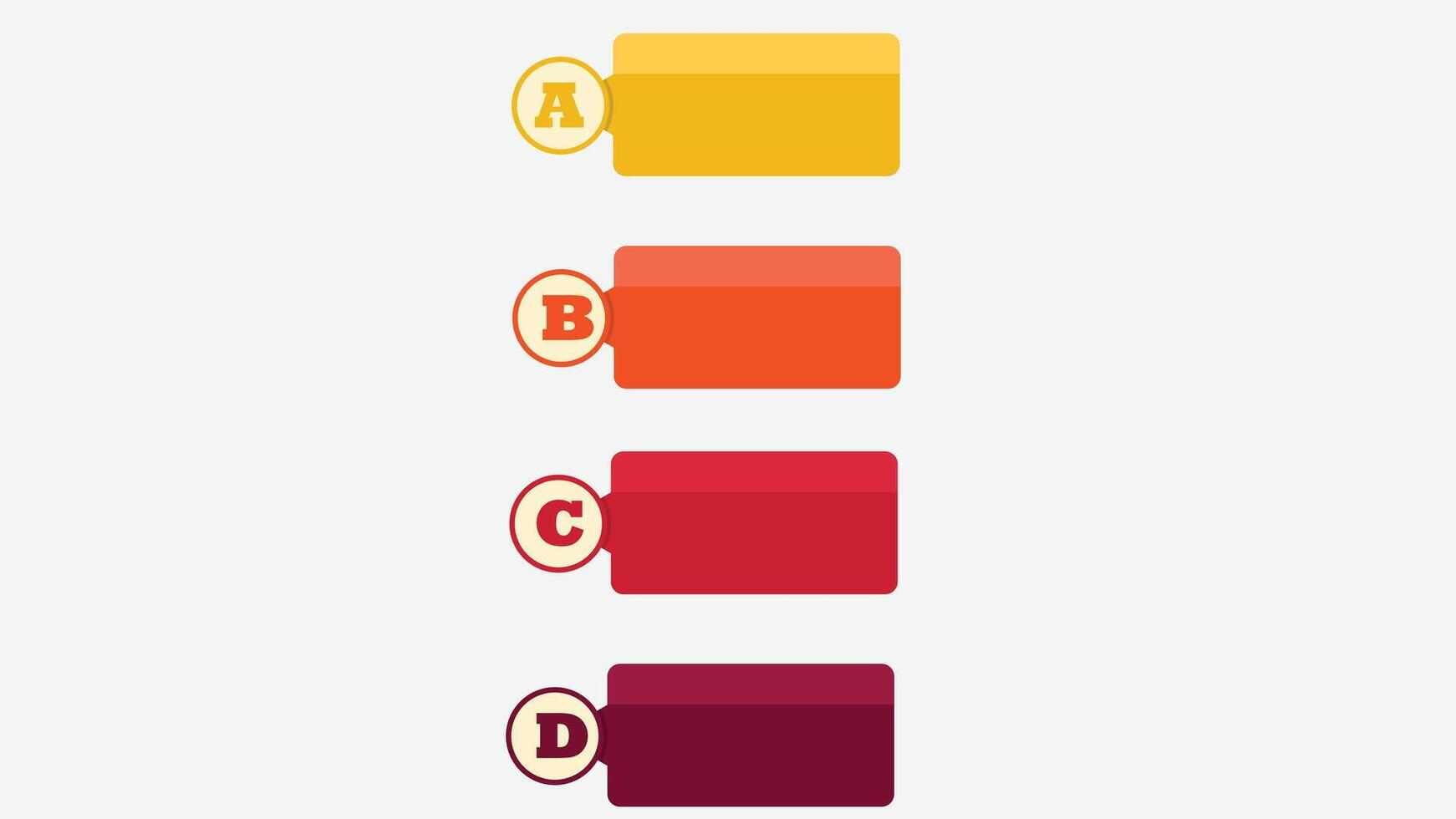 A color coded list infographics flat design vector
