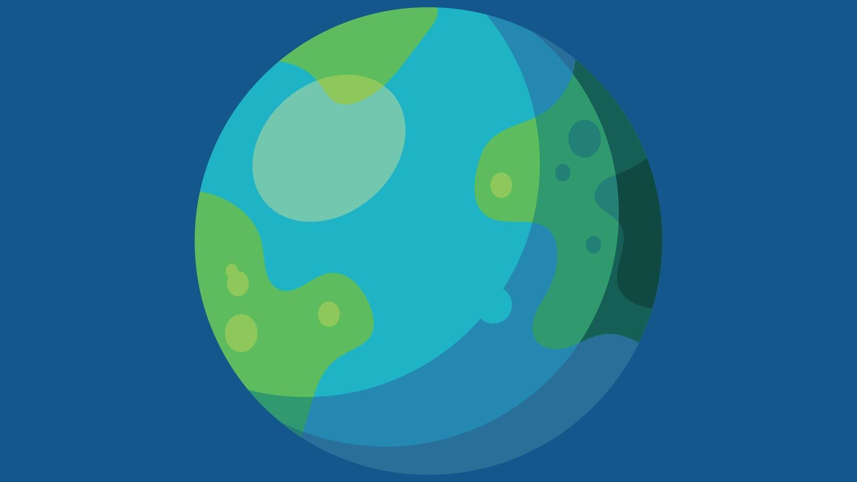 Earth planet from space flat illustration vector
