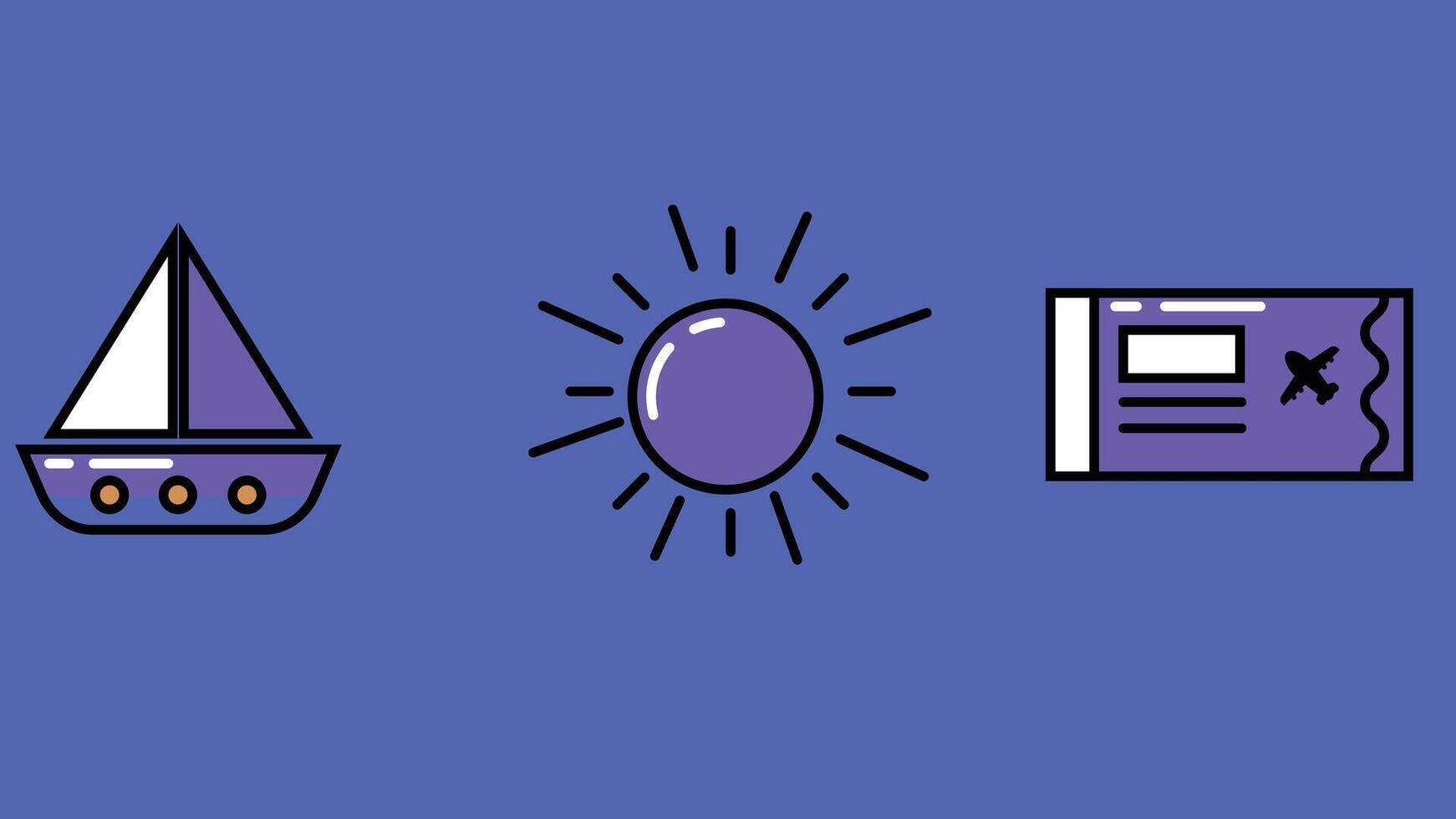 Travel and summer icon concept illustration vector