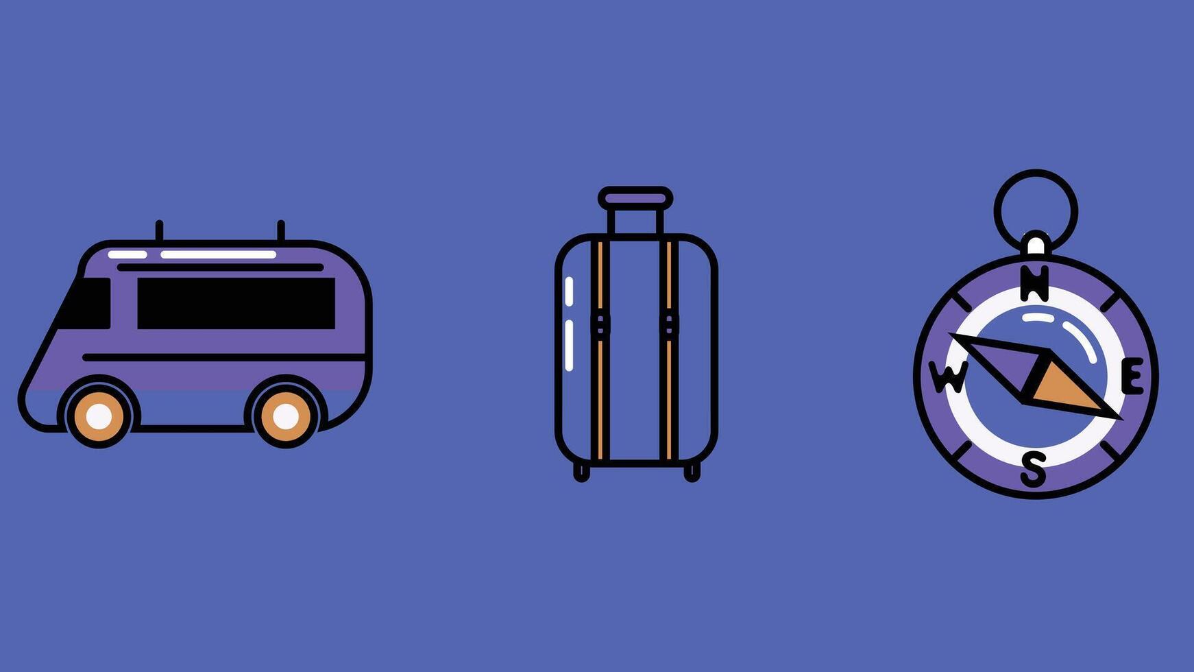 Travel and vacation around the world concept illustration vector