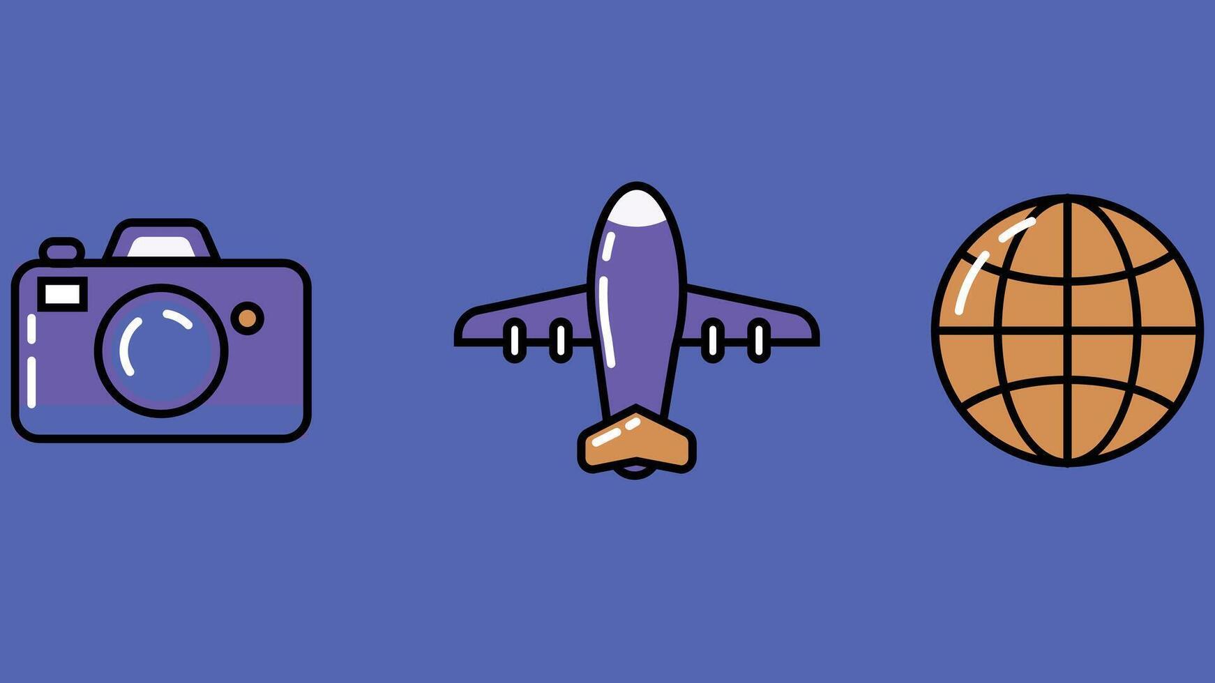 Travel and vacation around the world concept illustration vector