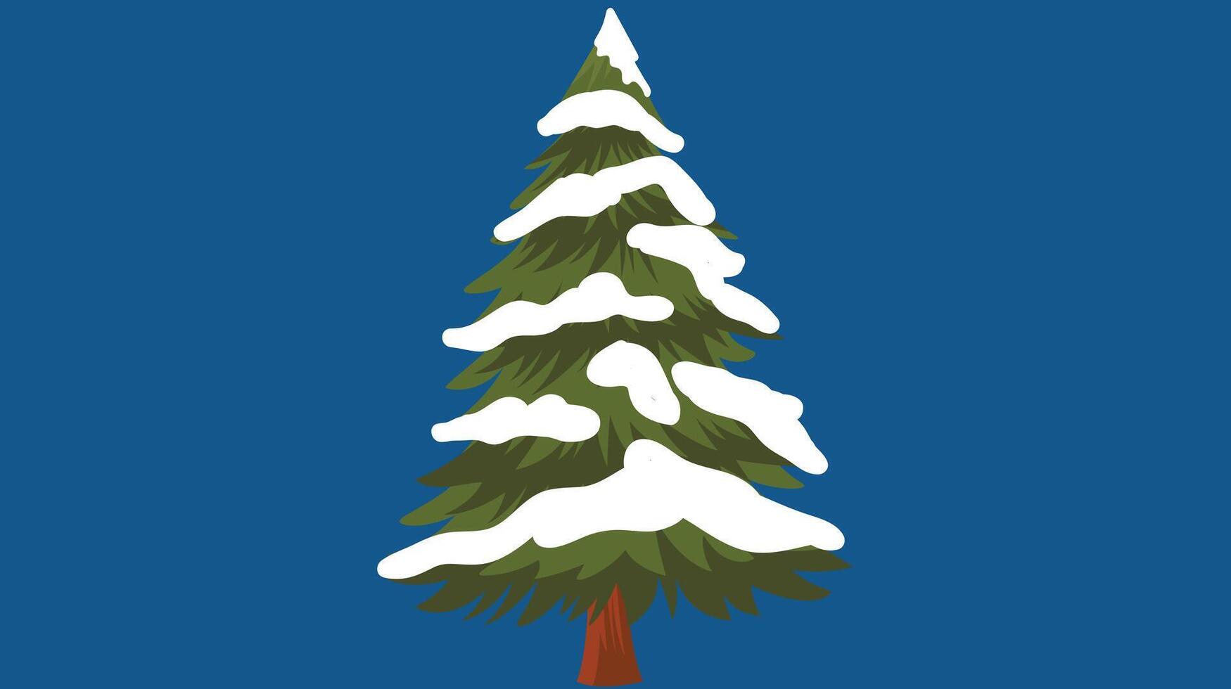 Christmas festival Tree isolated illustration vector