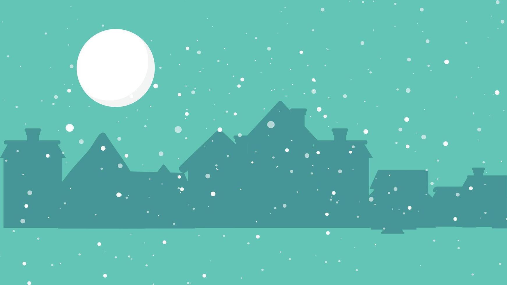 city background at night in snow covering it illustration vector