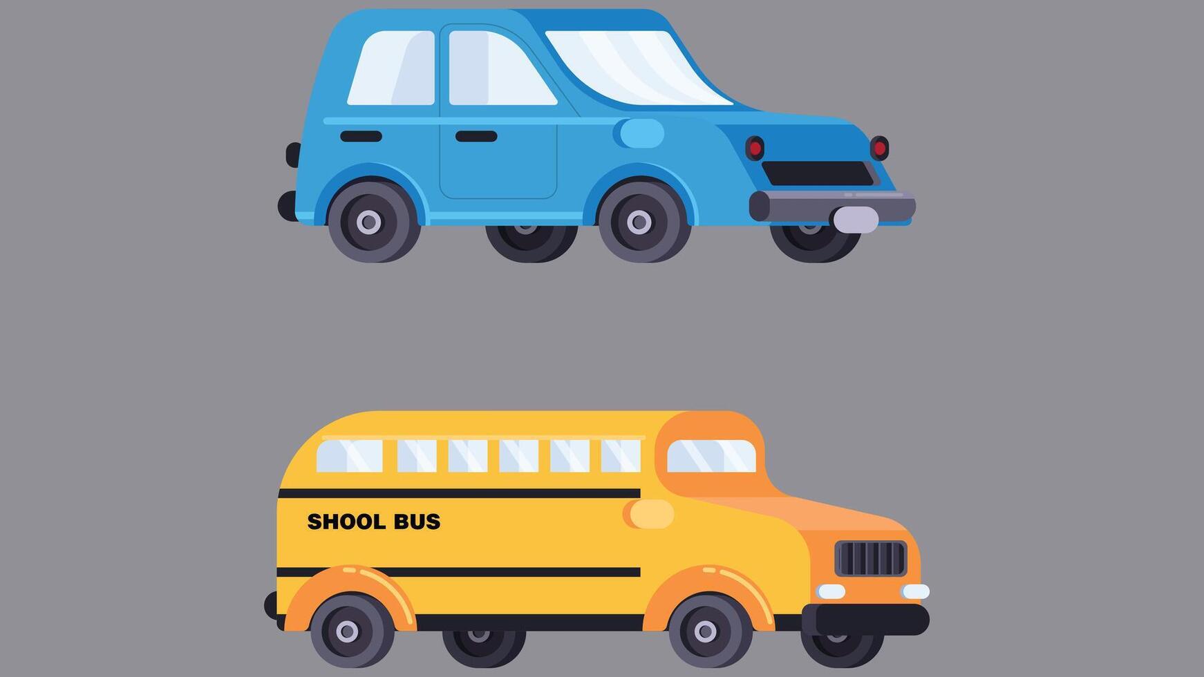 Transportation different vehicles isolated graphic elements vector