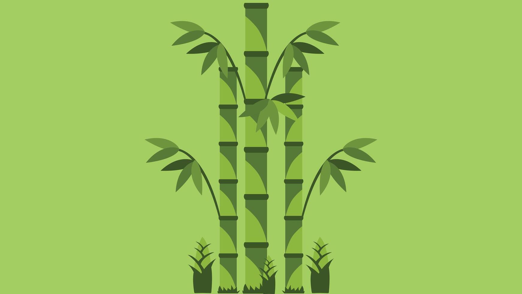 Abstract floral and tree background flat illustration vector