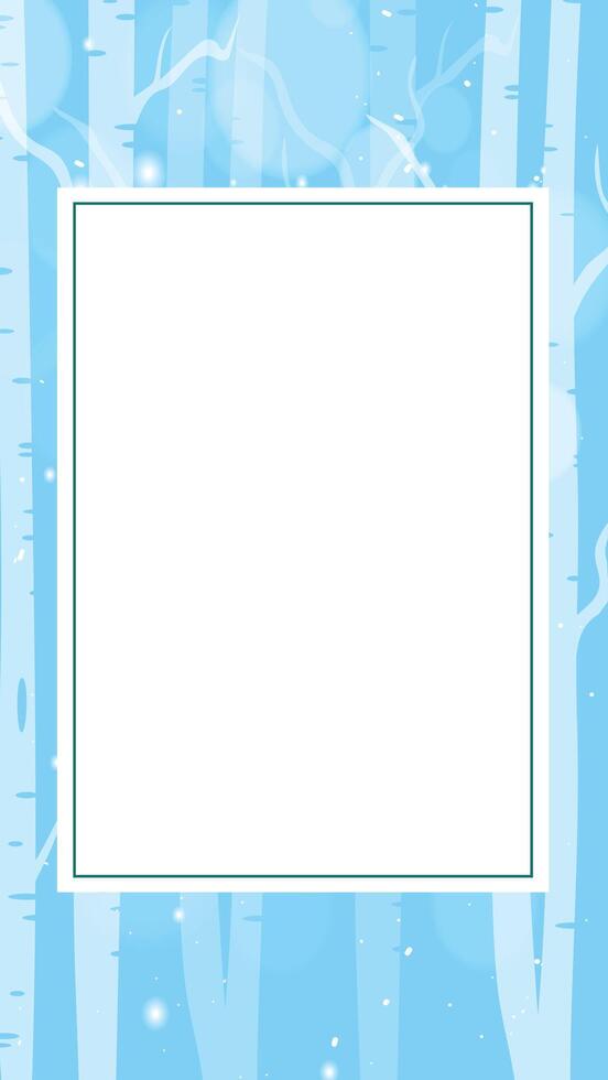 Winter trees poster design template illustration vector