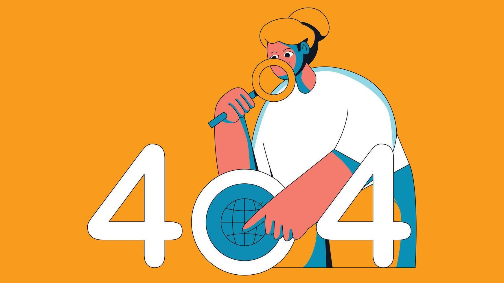 404 error sitio web diseño icono ilustración vector