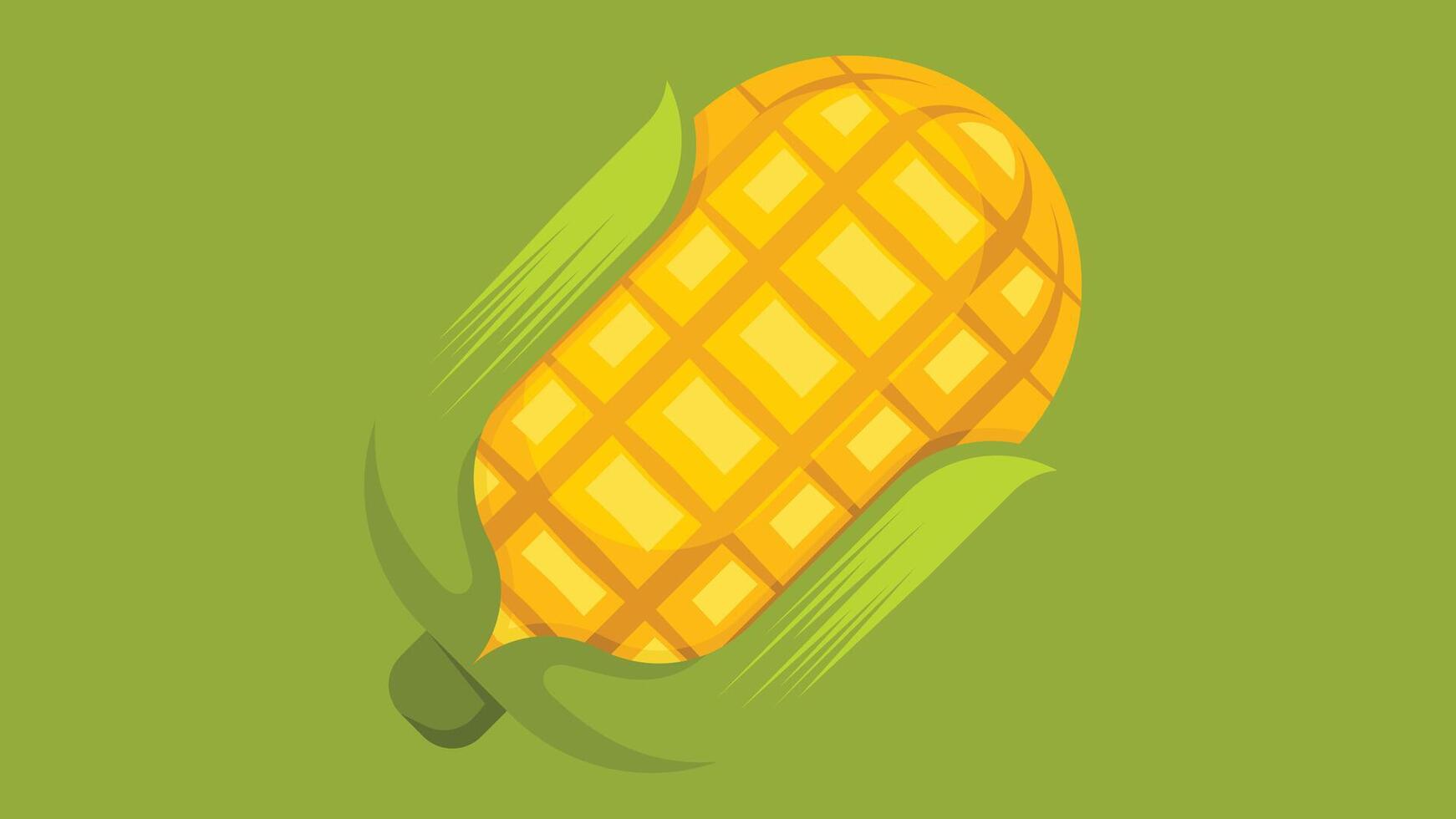 Corn plant for children books isolated flat illustration vector