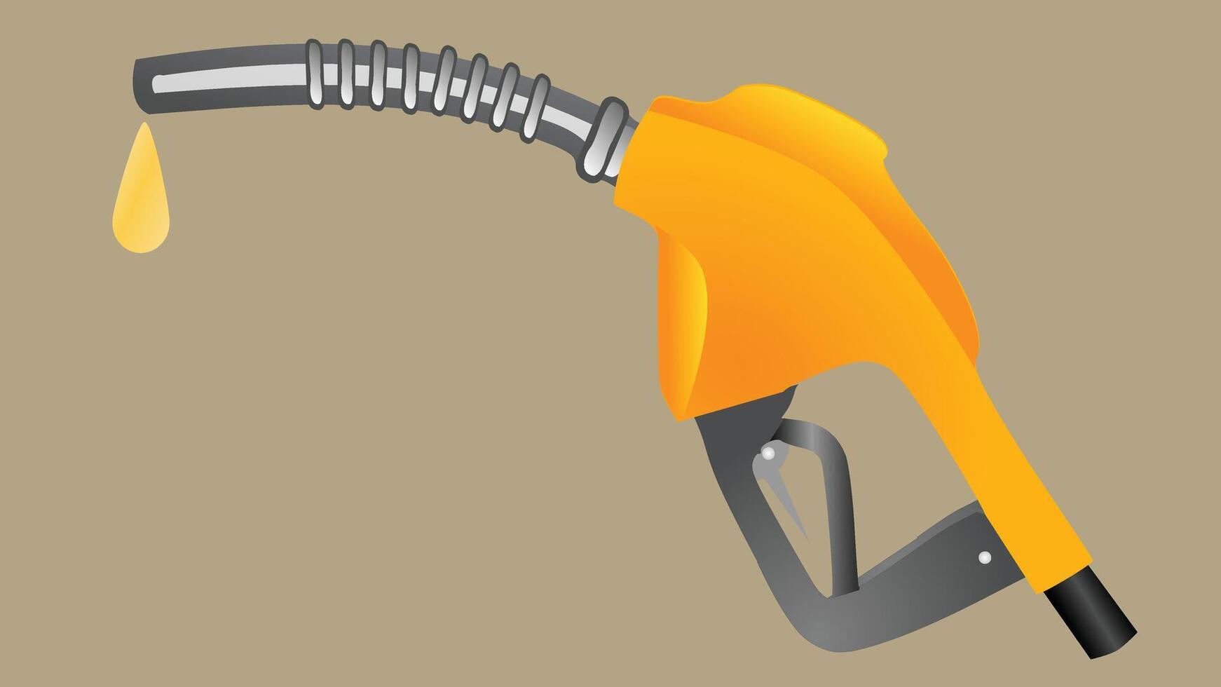 Gas station pump nozzel isolated flat illustration vector