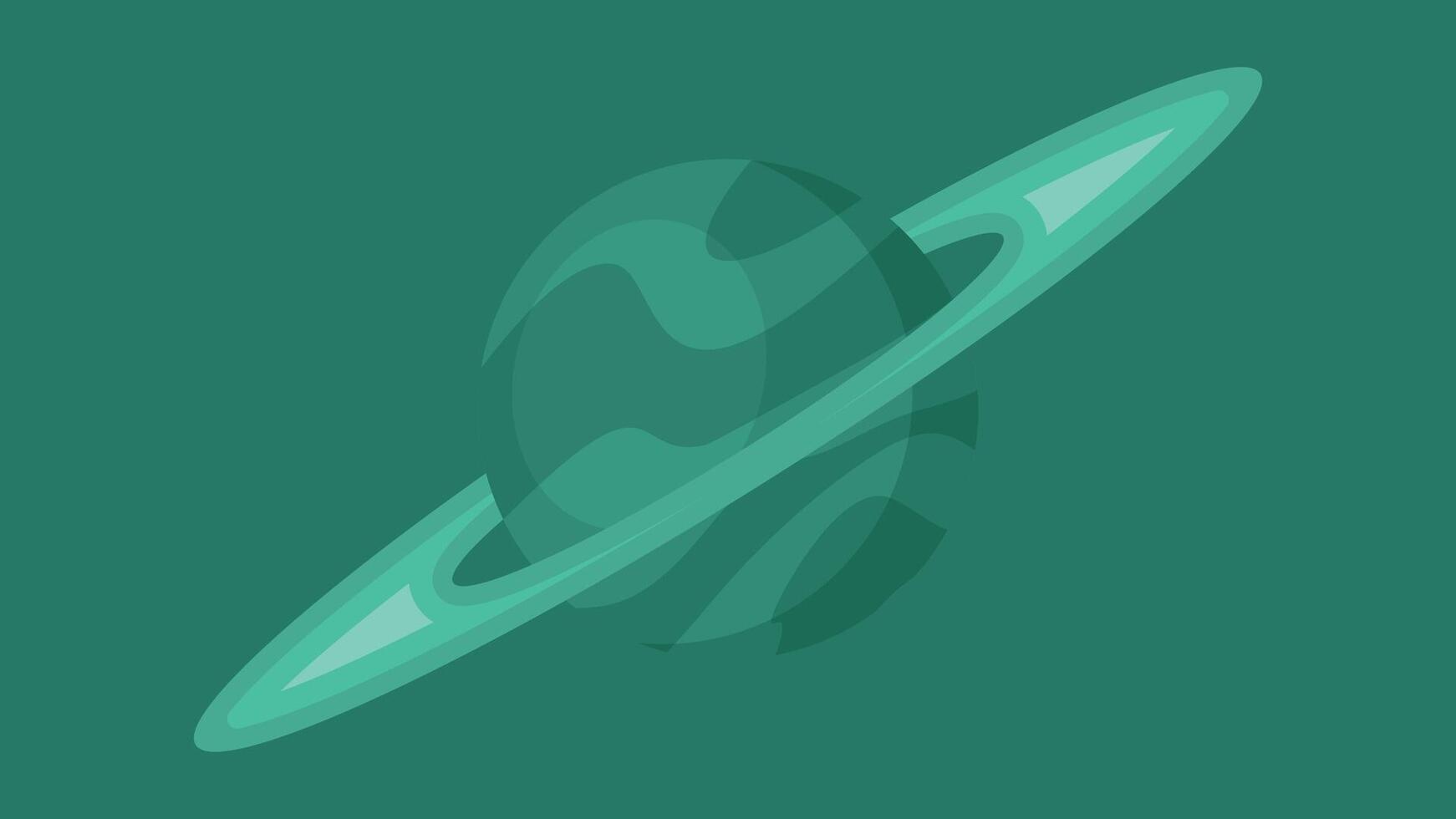Alien planet in space flat illustration vector