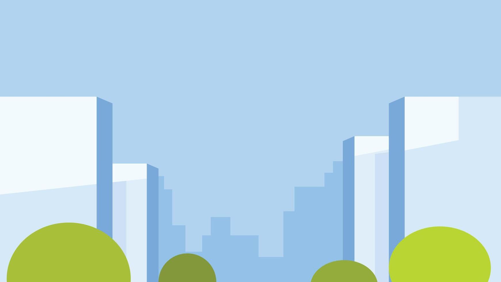 City high level buildings with clear sky background illustration vector
