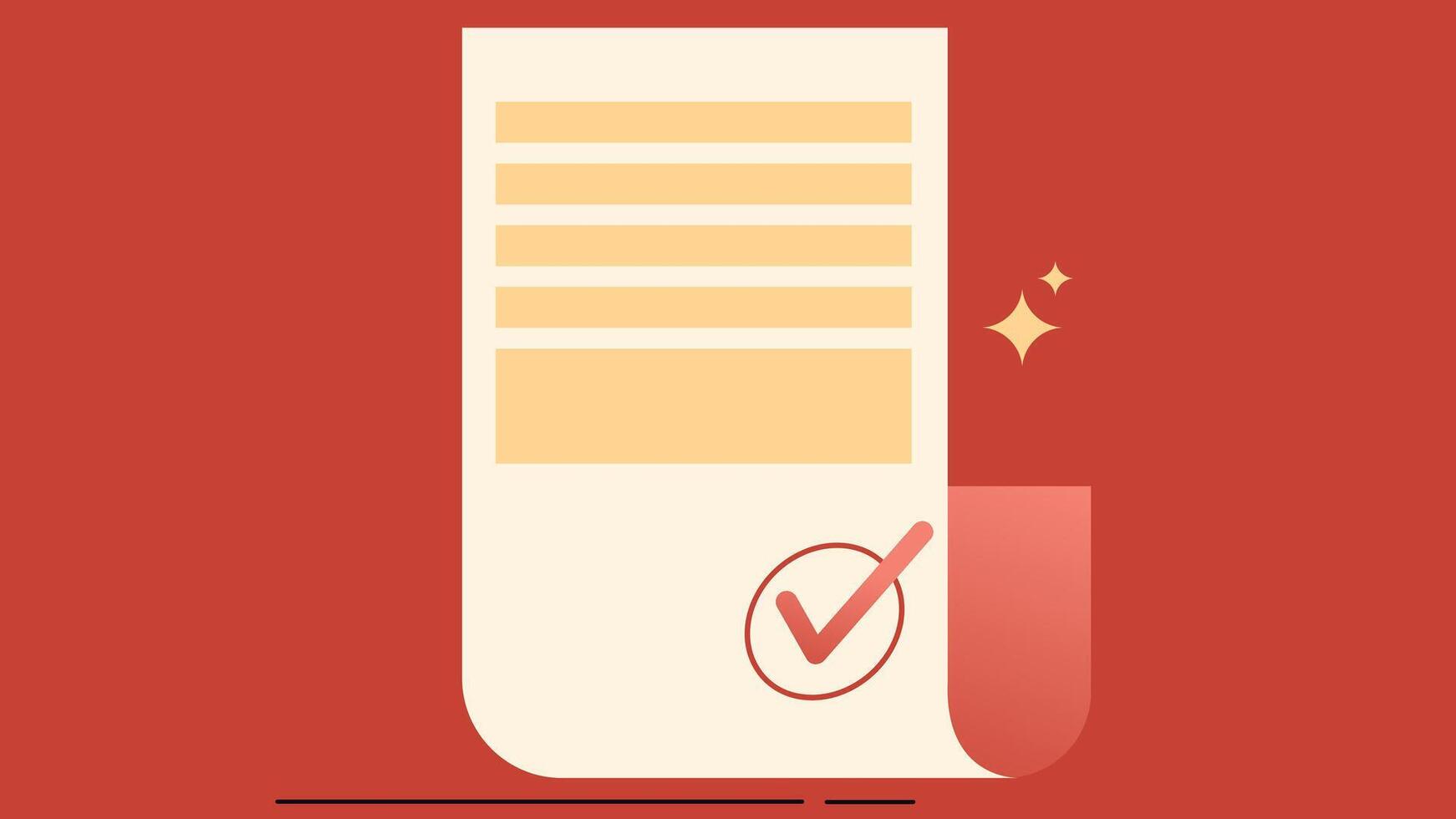 Approved and proofed letter concept illustration vector