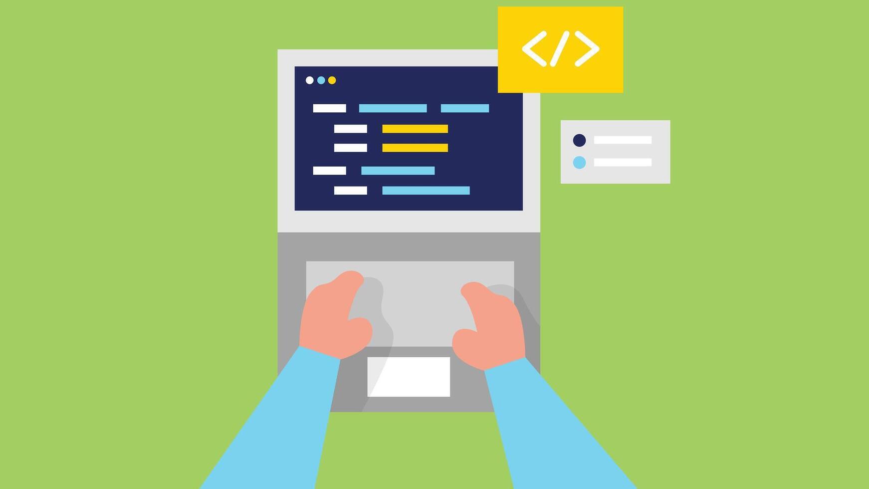 Application development programmer Flat design vector