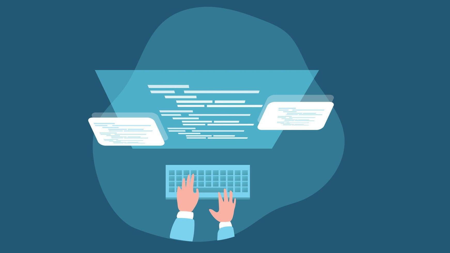 Application development programmer Flat design vector