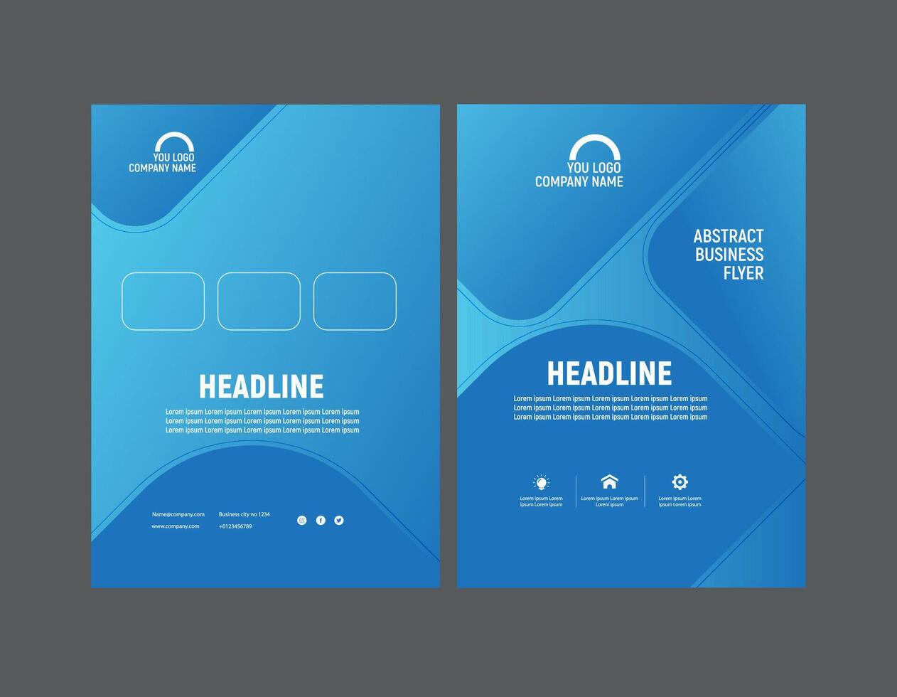 Abstract business flyer design template vector