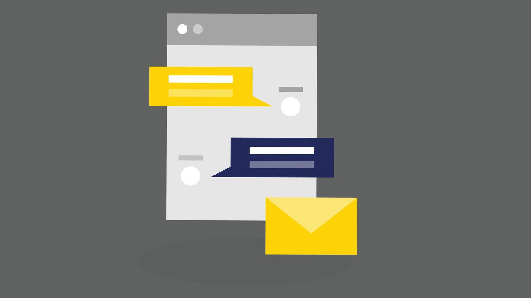 Message and Chat conversation application vector