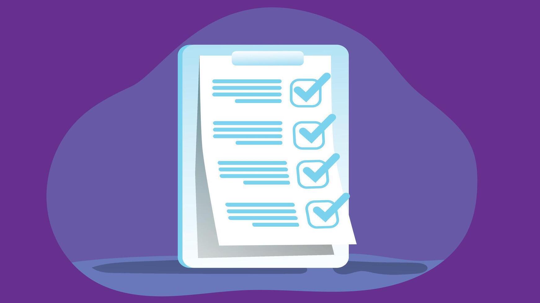 Auditor checklist items report flat design vector