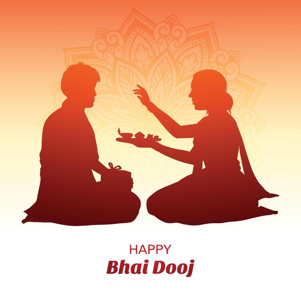 Indian festival happy bhai dooj concept design vector