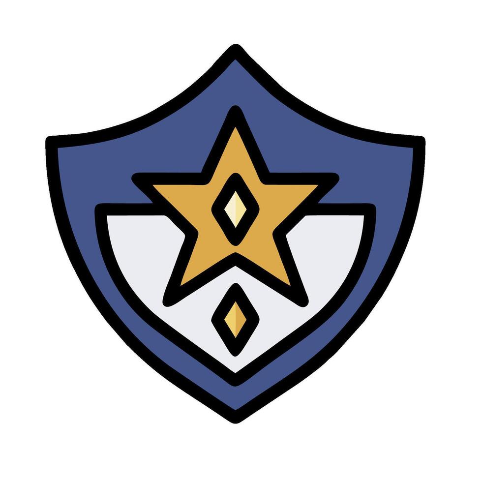 A shield with a star on it vector
