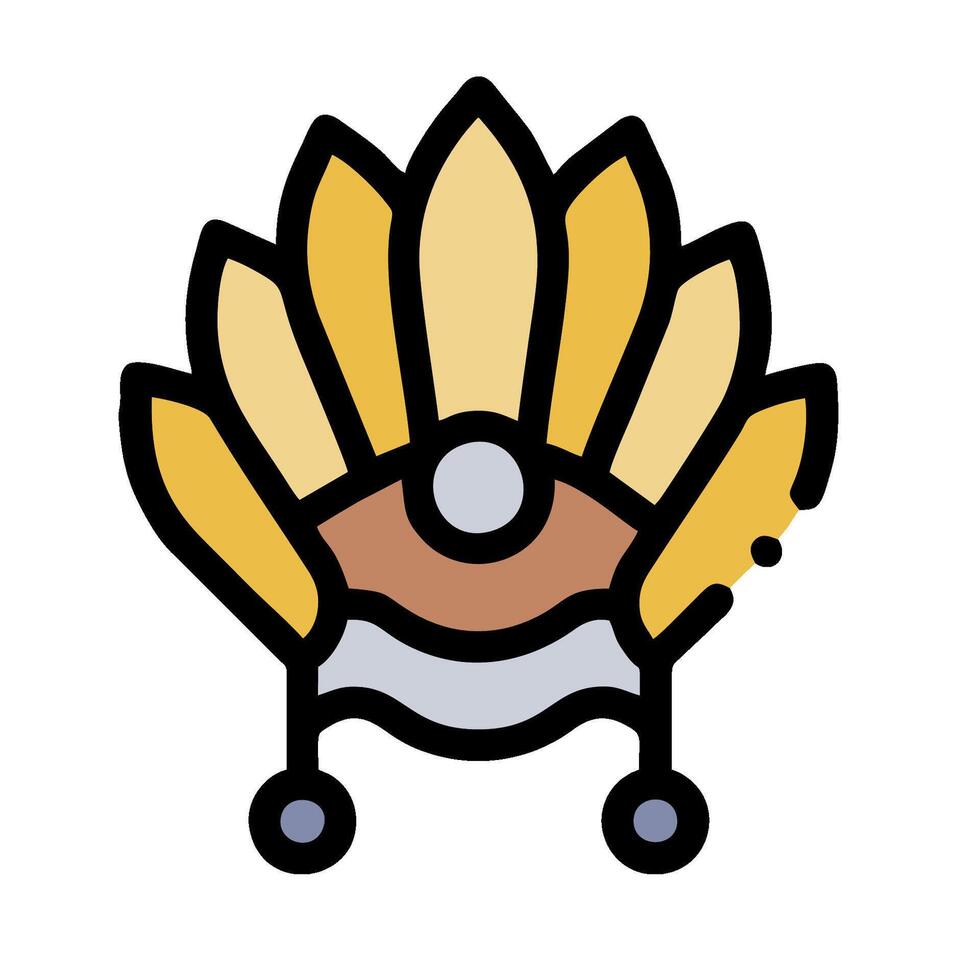 A yellow and brown flower with a white background vector