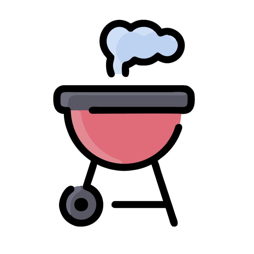 Bbq grill icon illustration vector