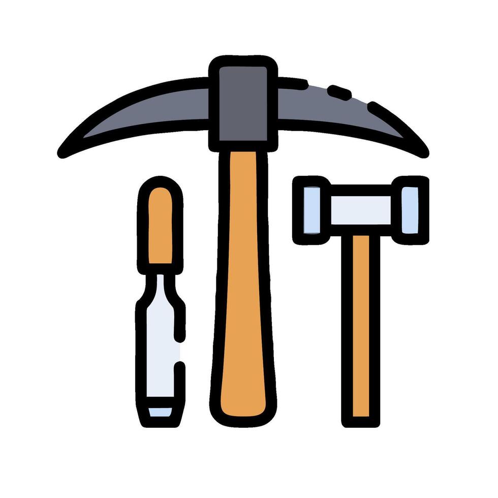 A hammer, hammer, and hammer icon vector
