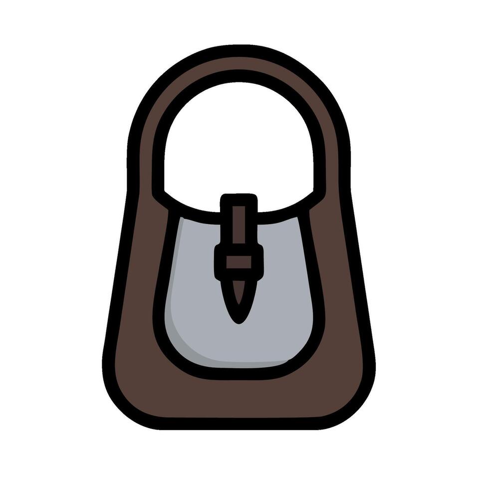 A brown bag with a handle on it vector