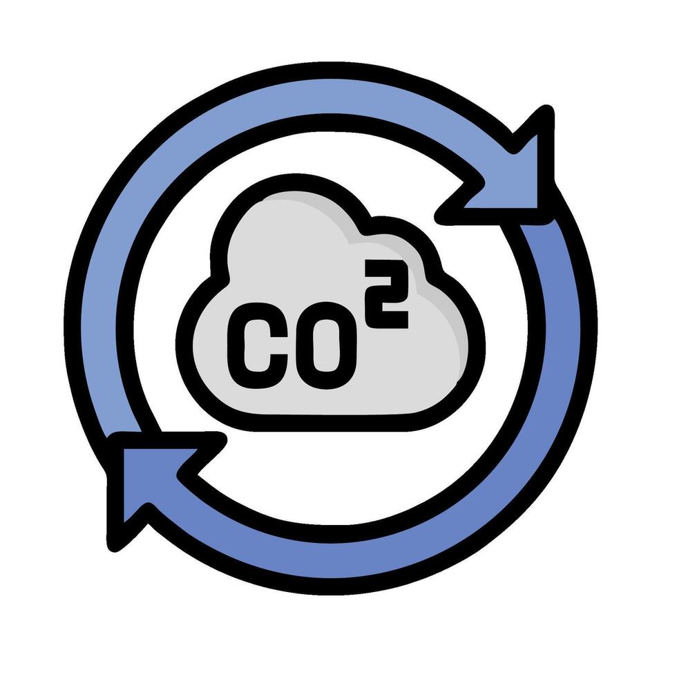 A cloud with a co2 symbol in the center vector